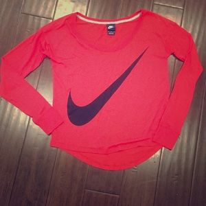 Nike women’s red long sleeve T-shirt size Medium
